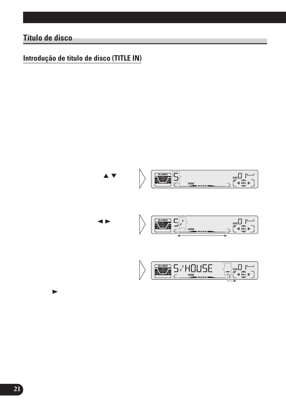 Título de disco, Introdução de título de disco (title in), Utilização de multi-cd players | Pioneer DEH-P4150 User Manual | Page 106 / 128