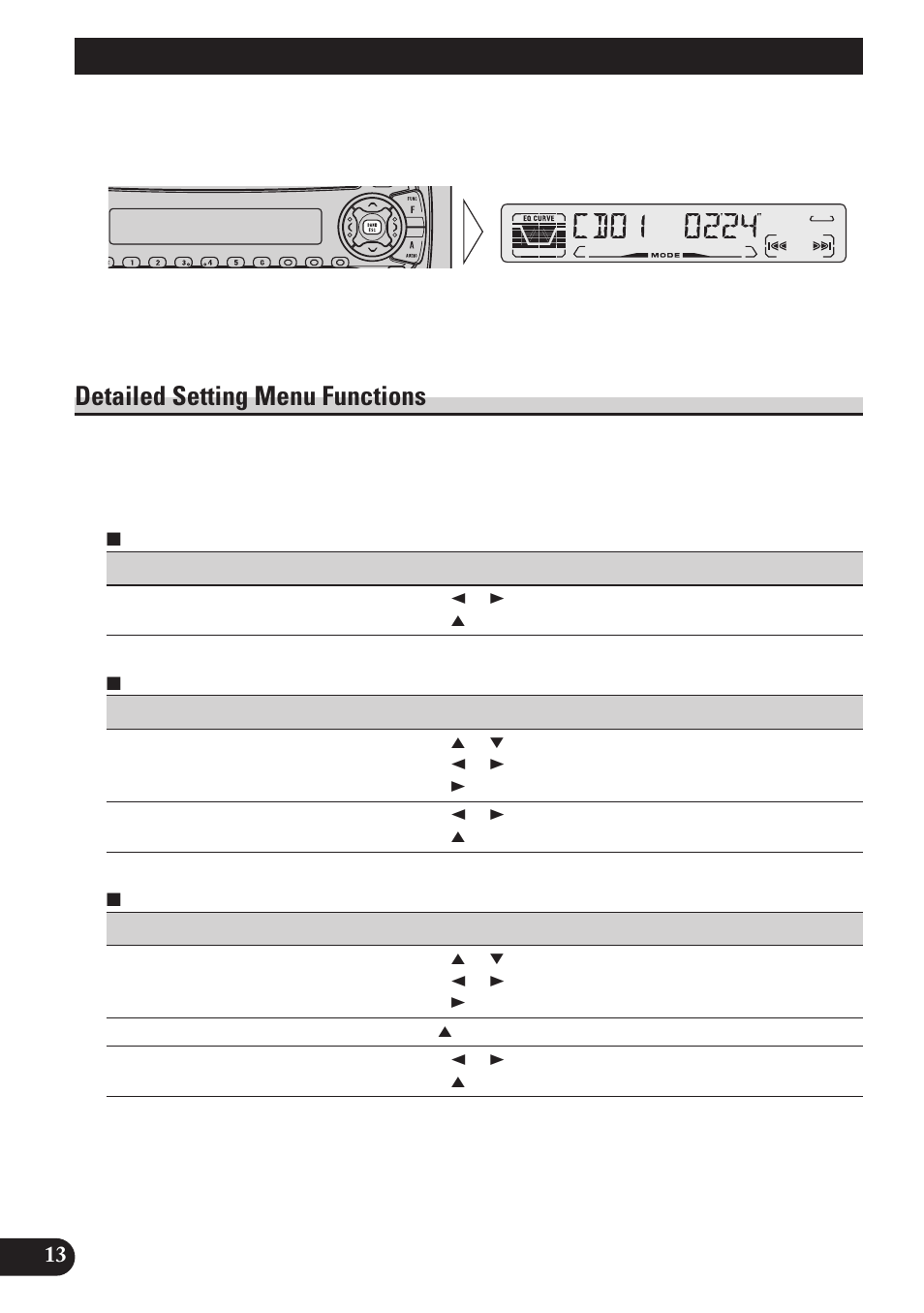 Detailed setting menu functions, Basic operation | Pioneer DEH-P4150 User Manual | Page 14 / 128