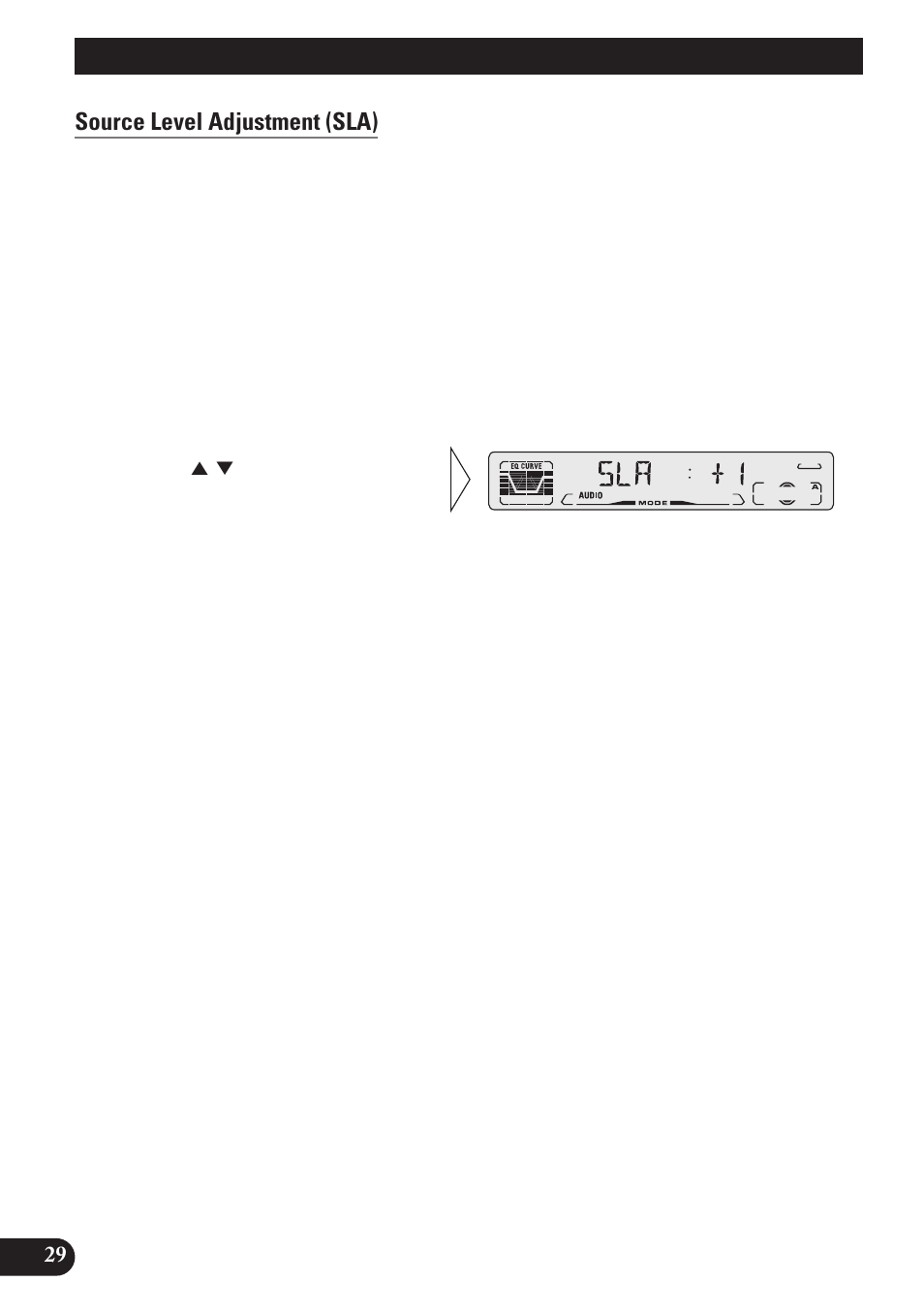 Source level adjustment (sla), Audio adjustment | Pioneer DEH-P4150 User Manual | Page 30 / 128