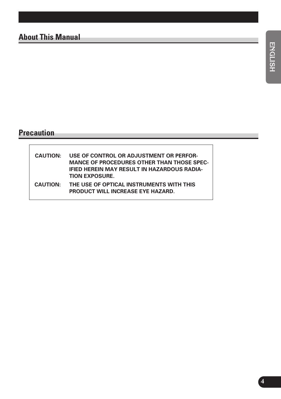 Before using this product, About this manual, Precaution | Pioneer DEH-P4150 User Manual | Page 5 / 128