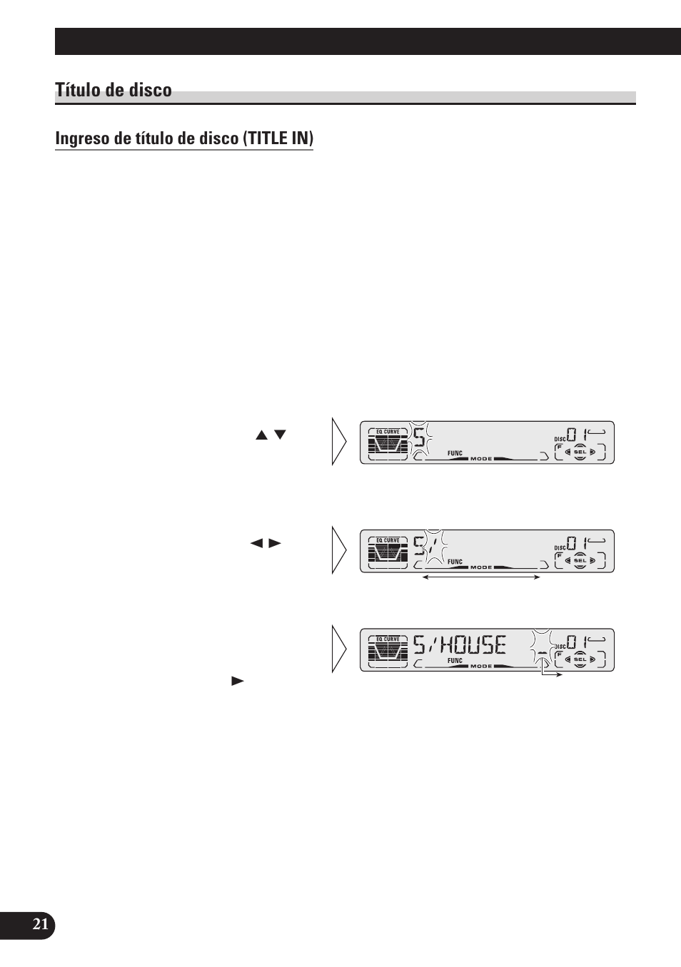 Título de disco, Ingreso de título de disco (title in), Uso de reproductores de multi-cd | Pioneer DEH-P4150 User Manual | Page 64 / 128