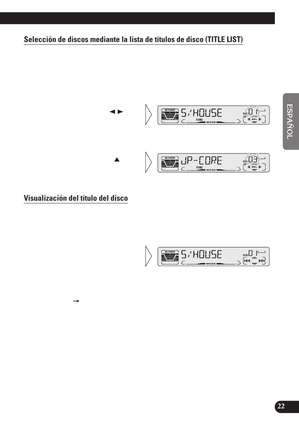 Visualización del título del disco | Pioneer DEH-P4150 User Manual | Page 65 / 128