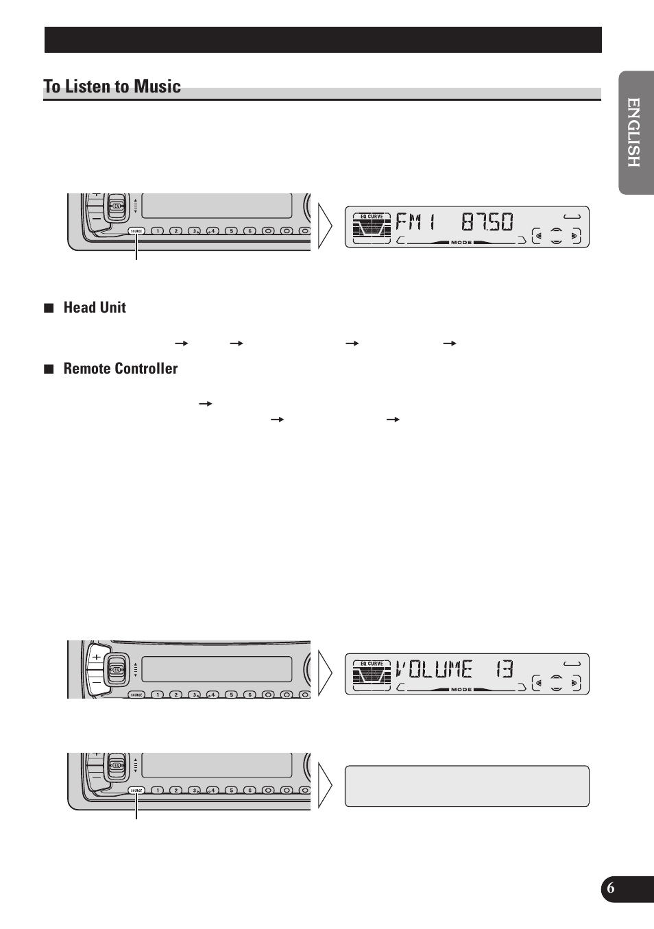 Basic operation, To listen to music | Pioneer DEH-P4150 User Manual | Page 7 / 128
