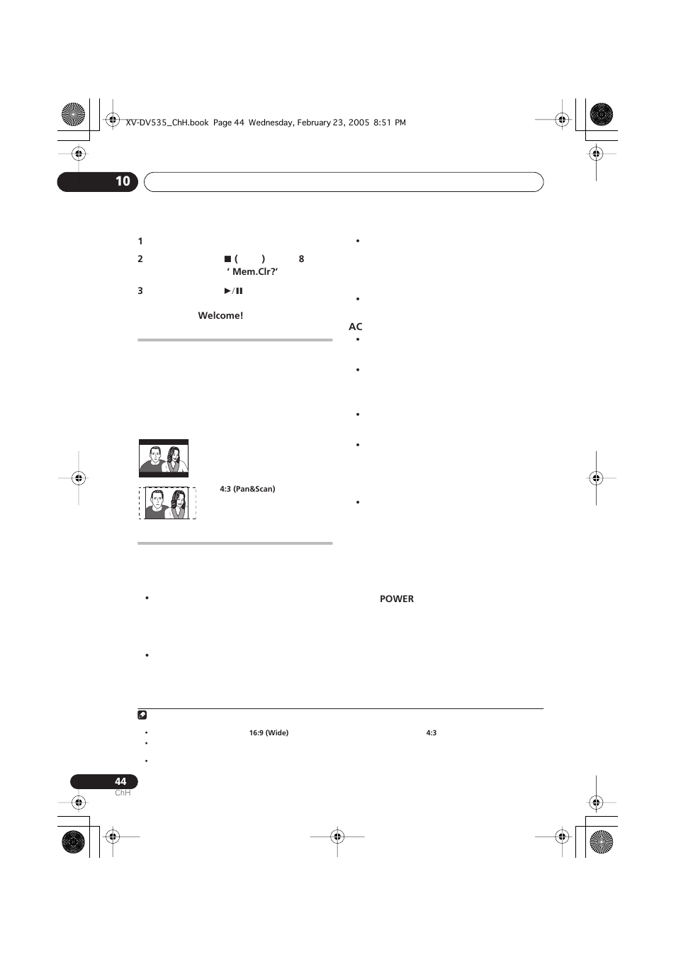 Pioneer XV-DV535 User Manual | Page 98 / 109