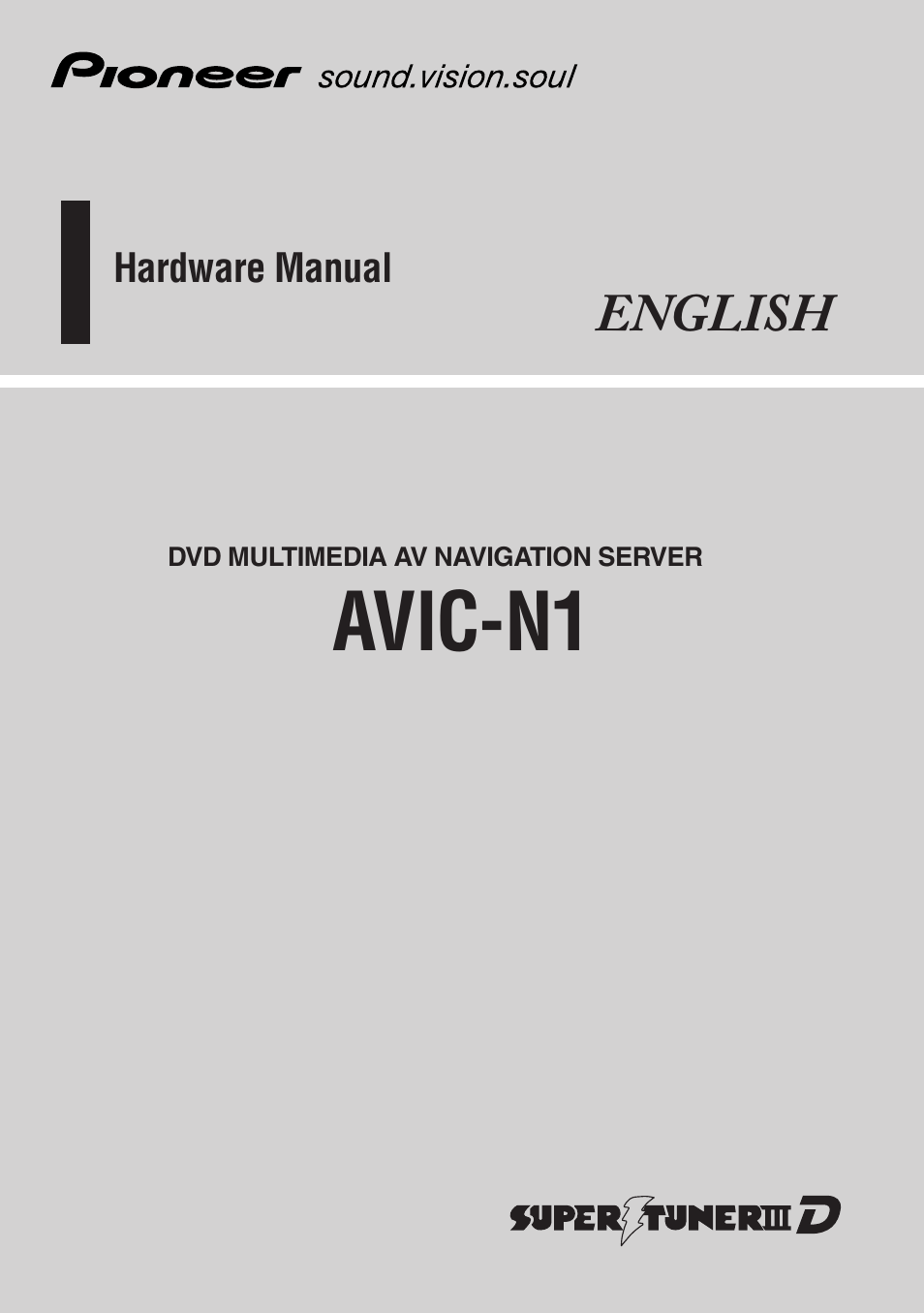 Pioneer AVIC-N1 User Manual | 28 pages