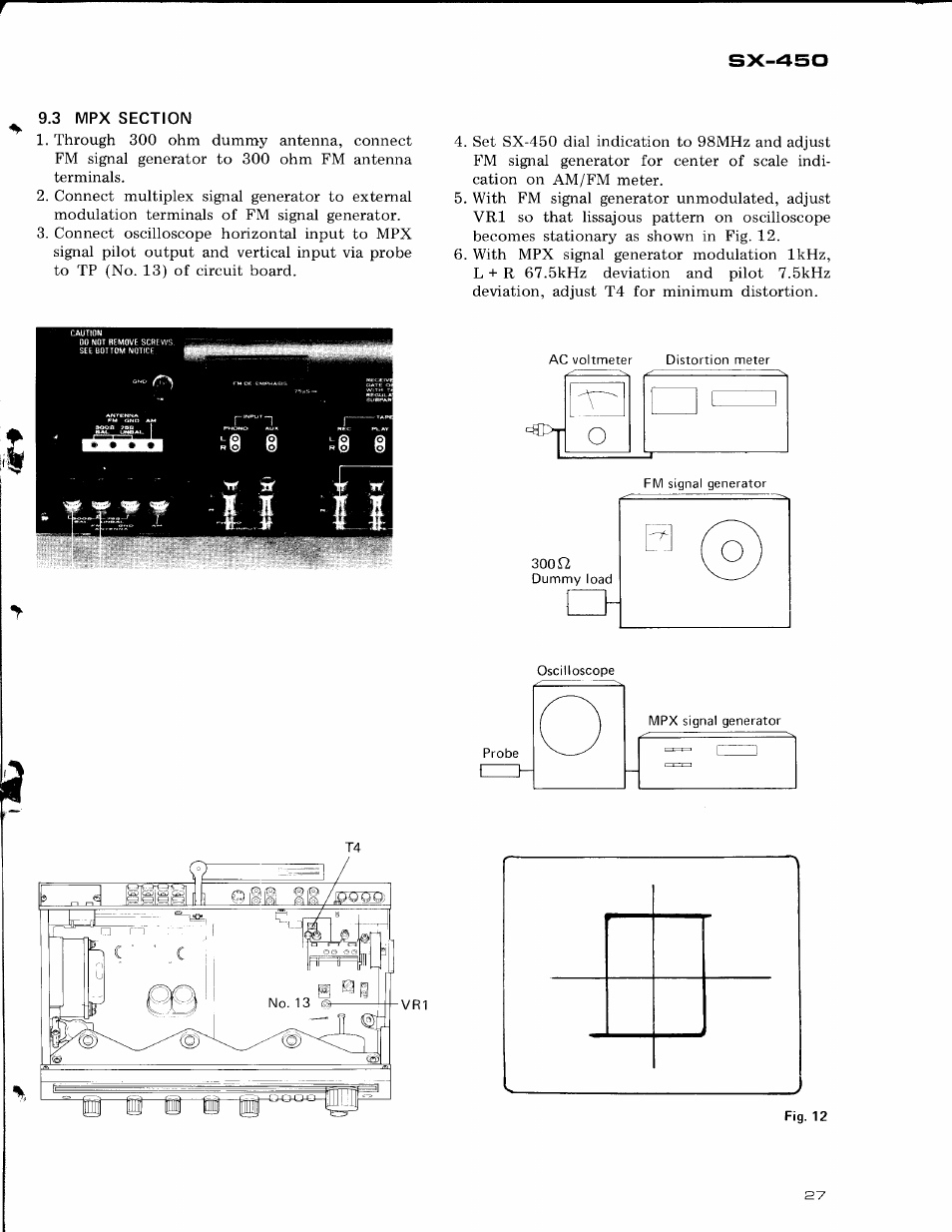 3 mpx section | Pioneer sx-450 User Manual | Page 10 / 12