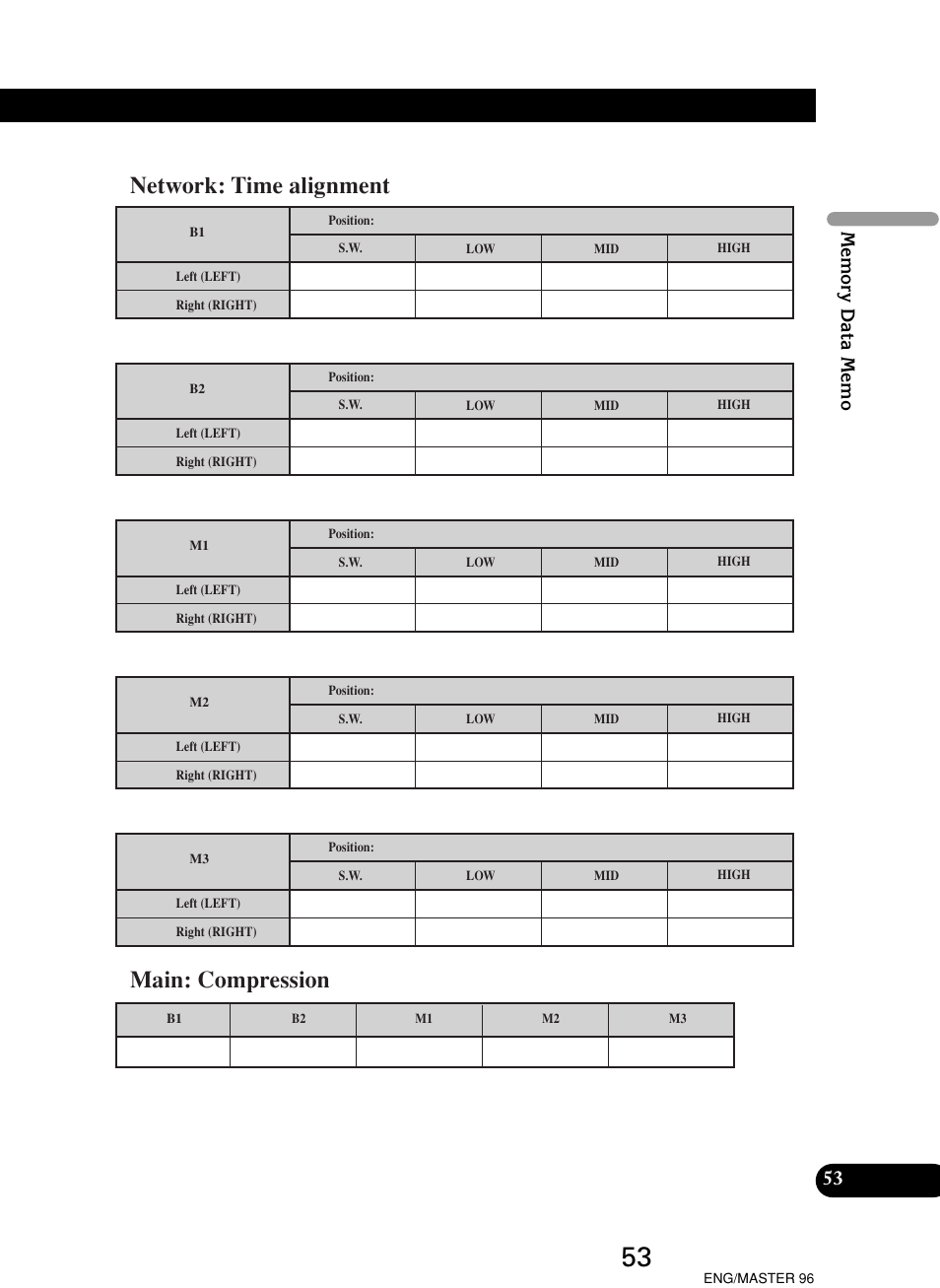 Network: time alignment, Main: compression | Pioneer RS-D7R User Manual | Page 53 / 64