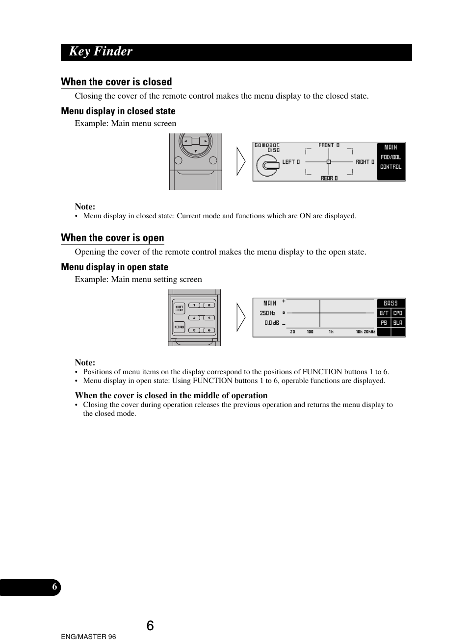 Key finder | Pioneer RS-D7R User Manual | Page 6 / 64