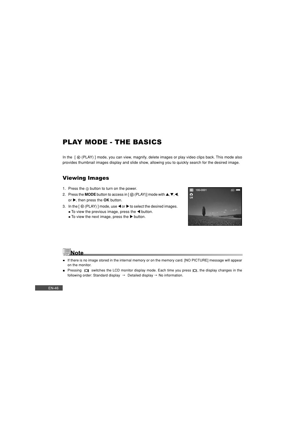 Play mode - the basics, Viewing images | Pioneer DC500 User Manual | Page 46 / 110