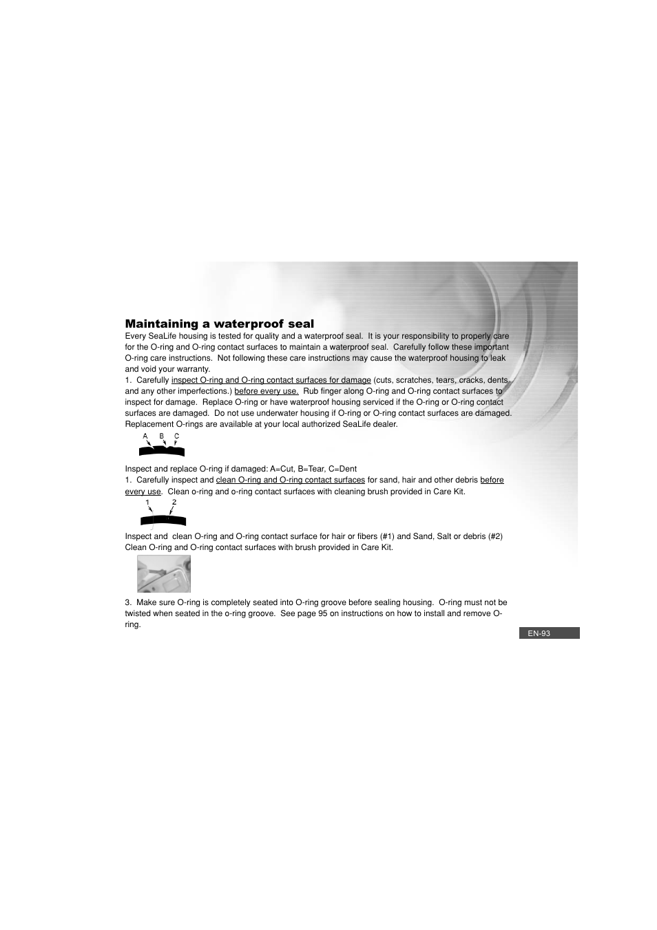 Maintaining a waterproof seal | Pioneer DC500 User Manual | Page 93 / 110