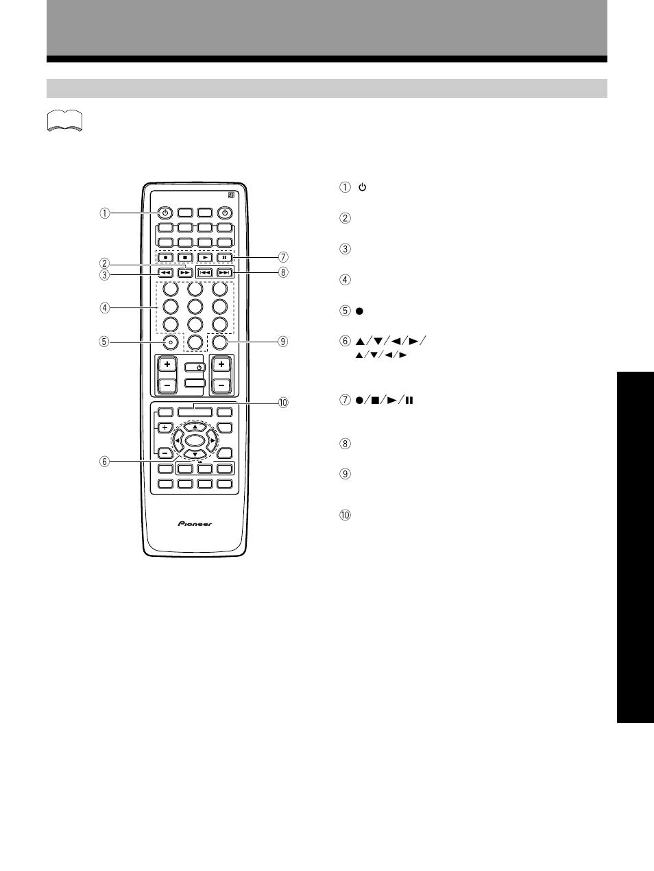 Set up opera tion opera tion, Stb (dtv) operations, 1 source | 2 dtv menu, 3 dtv on/off, 4 number buttons, 65˜∞˜2˜3˜ enter, 7¶˜7˜3˜8 (blue/green/red/ yellow), 8 channel, 9 enter | Pioneer VSX-27TX User Manual | Page 57 / 80