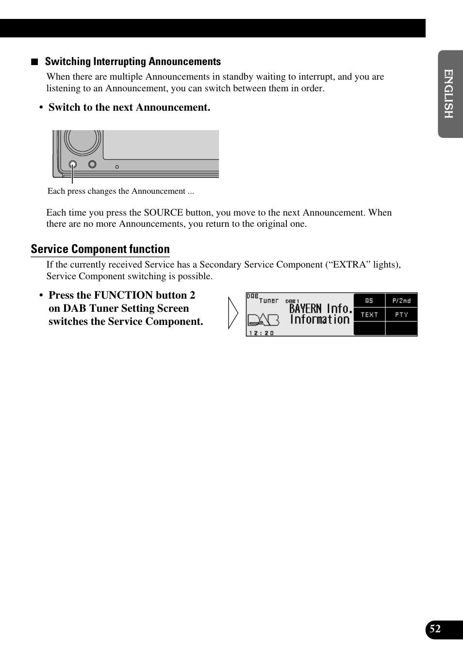 Service component function | Pioneer DEX-P9 User Manual | Page 53 / 88