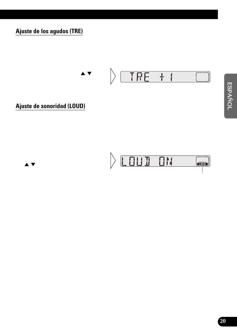 Ajuste de los agudos (tre), Ajuste de sonoridad (loud) | Pioneer KEH-3900R User Manual | Page 47 / 80