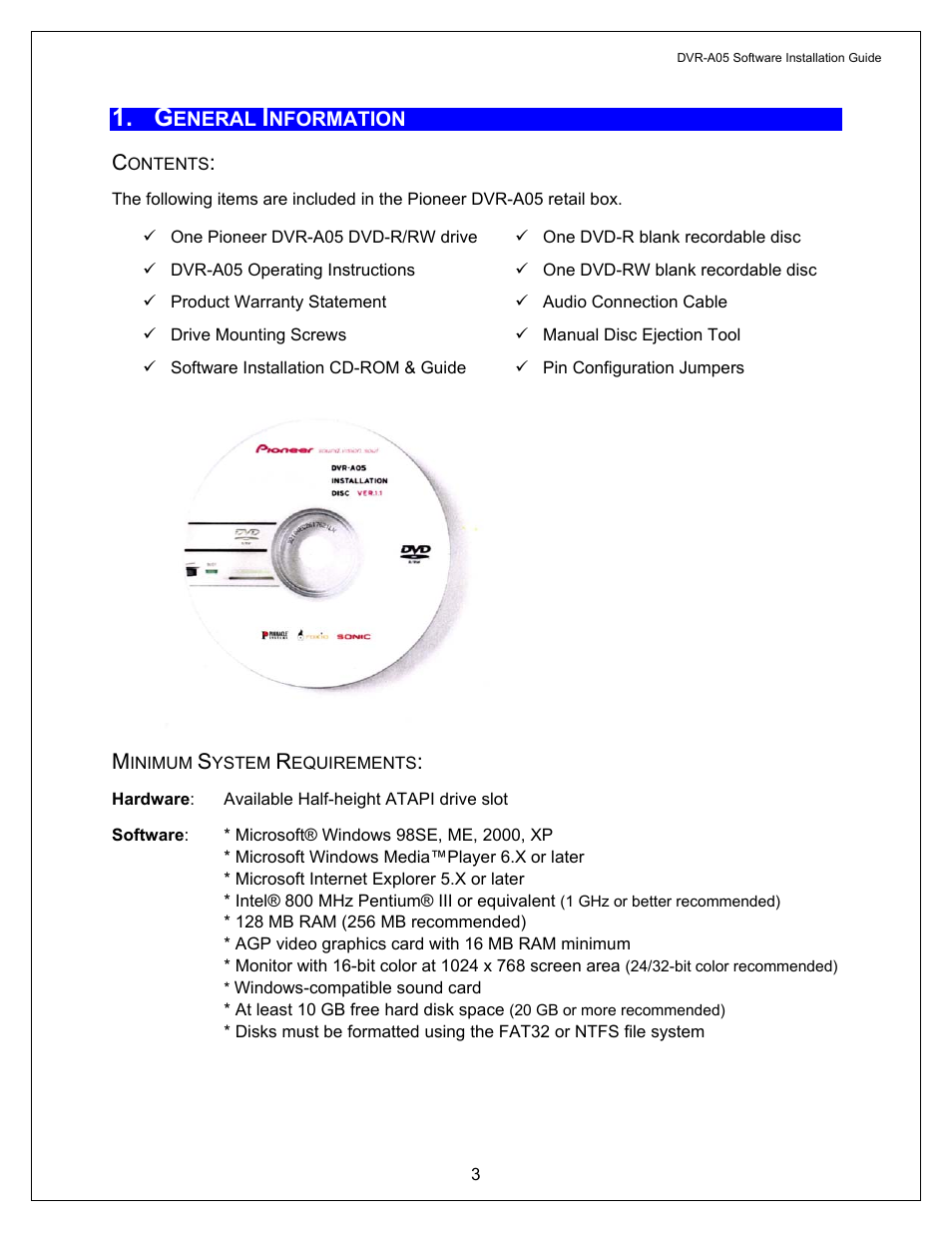 Pioneer A05 User Manual | Page 3 / 17