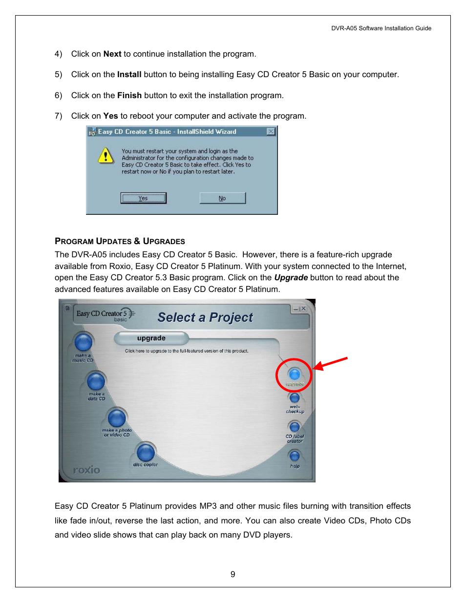 Program updates & upgrades | Pioneer A05 User Manual | Page 9 / 17