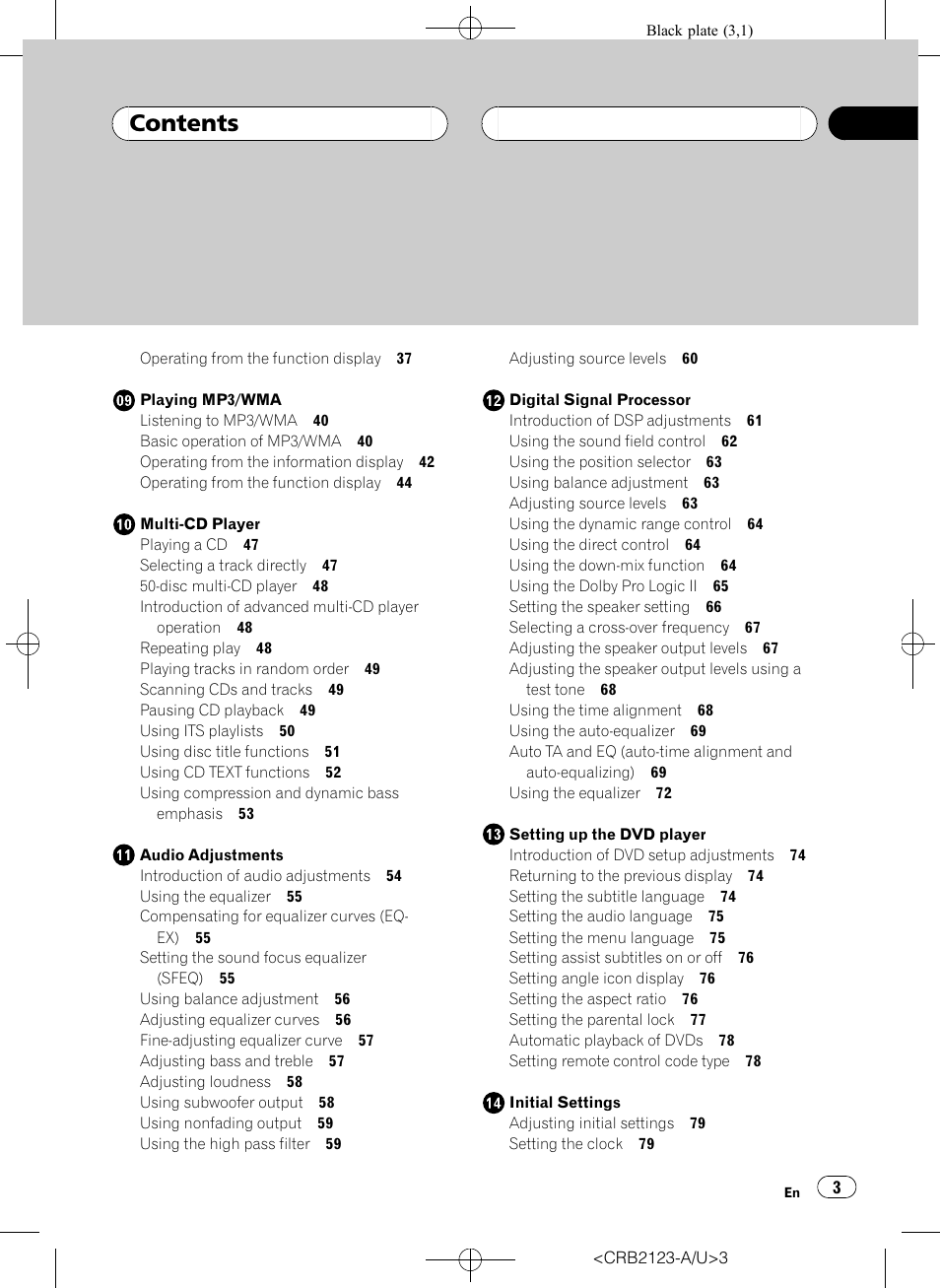 Pioneer Super Tuner III D DVH-P5850MP User Manual | Page 3 / 100