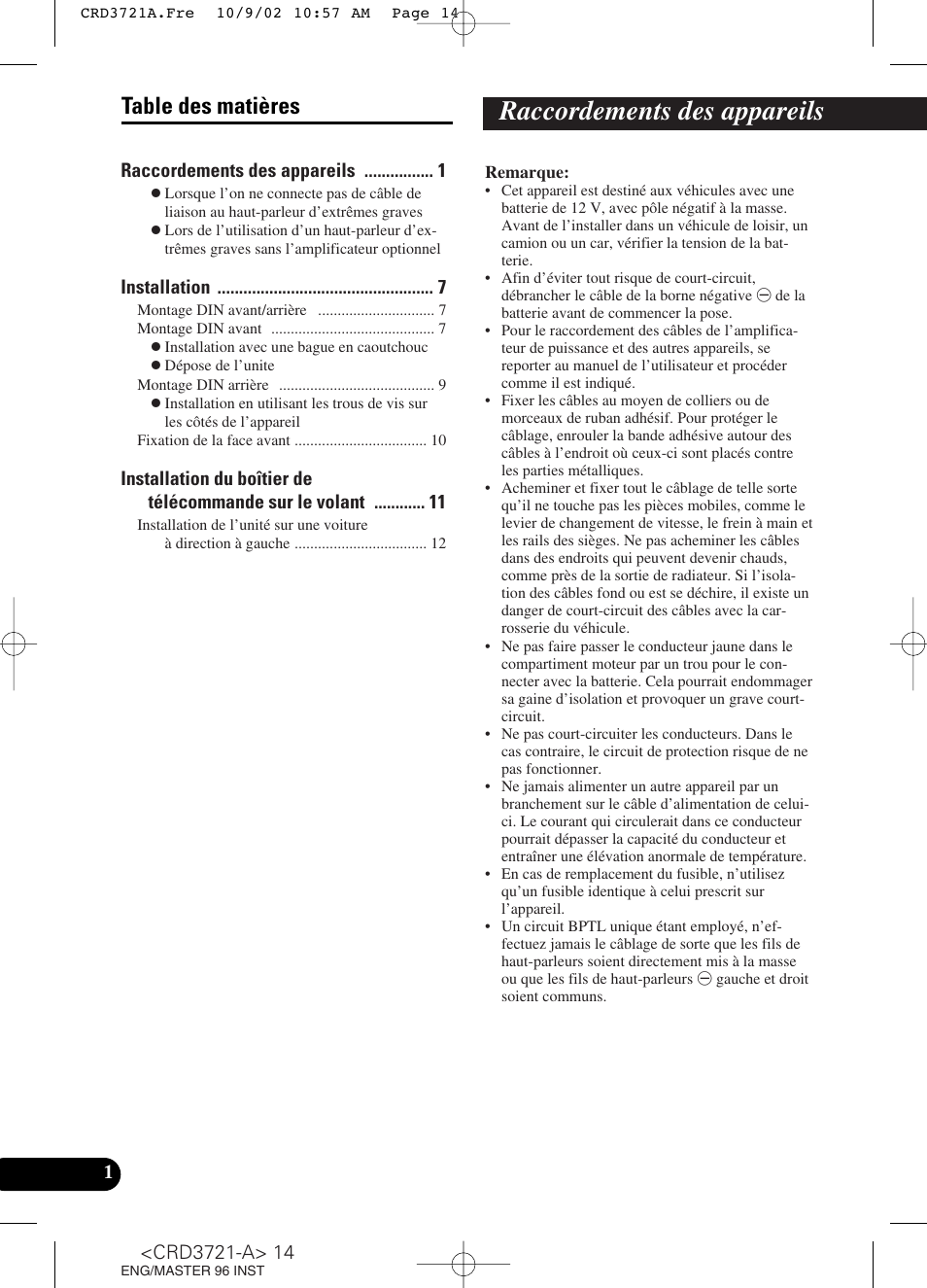 Pioneer CD Receiver DEH-P550MP User Manual | Page 14 / 40