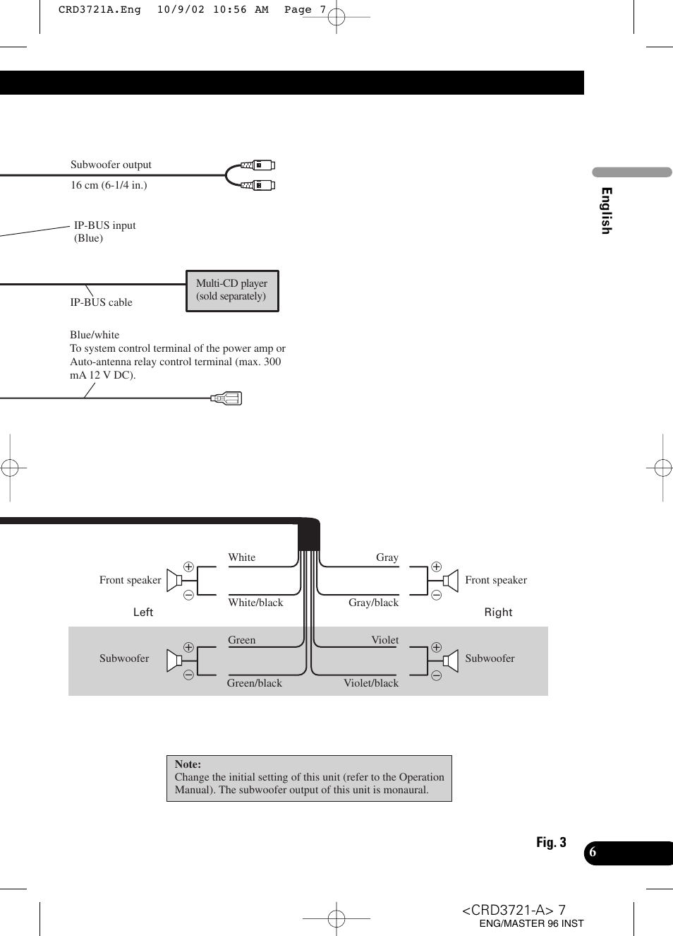 Fig. 3 | Pioneer CD Receiver DEH-P550MP User Manual | Page 7 / 40