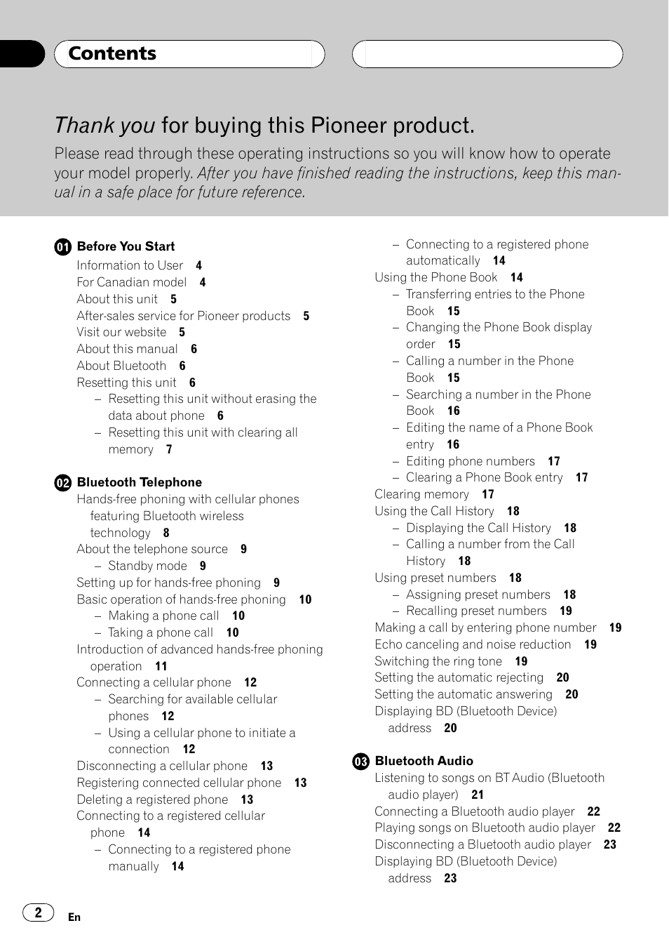 Pioneer CD-BTB200 User Manual | Page 2 / 121