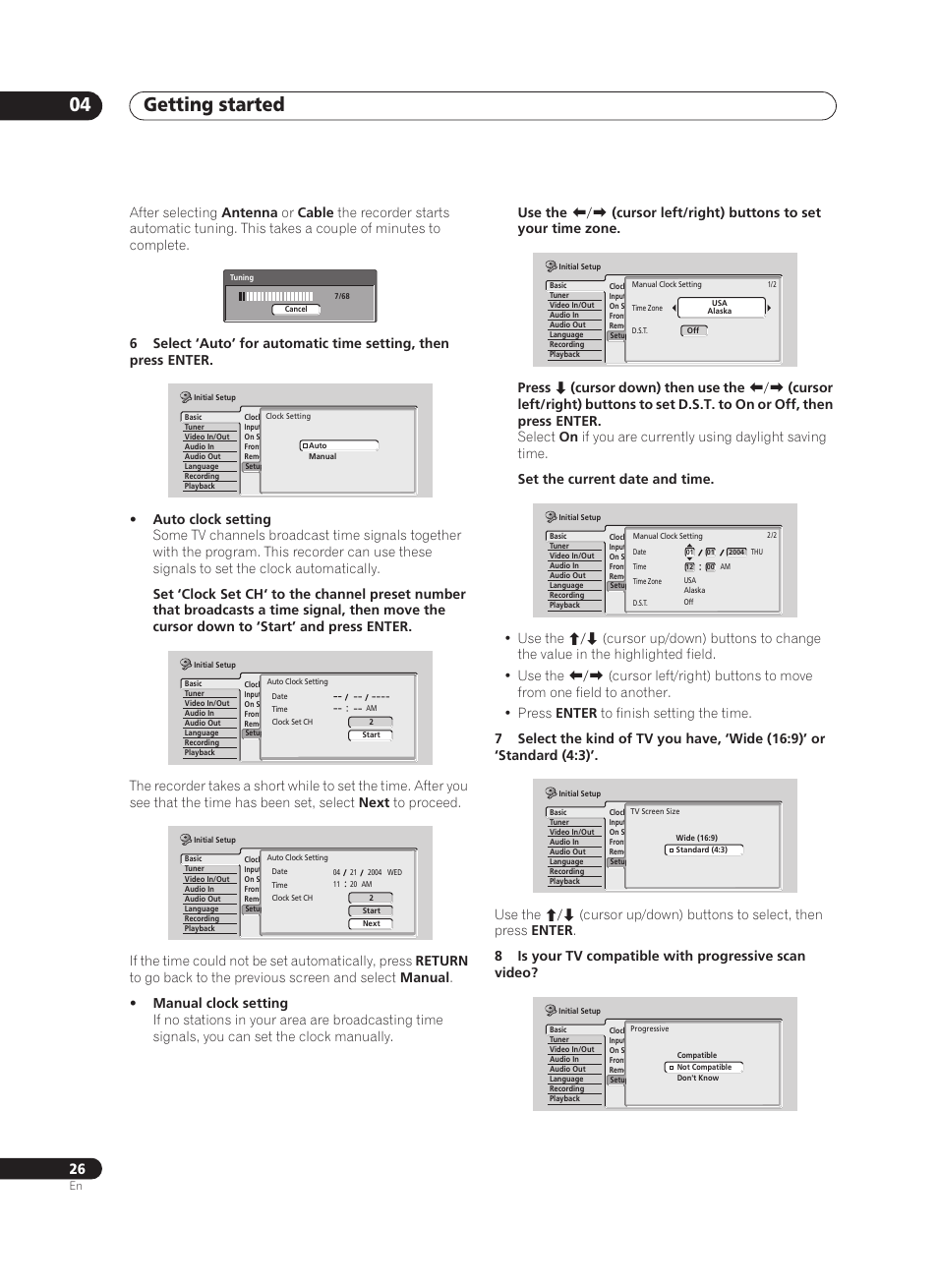Getting started 04 | Pioneer PRV-9200 User Manual | Page 26 / 124
