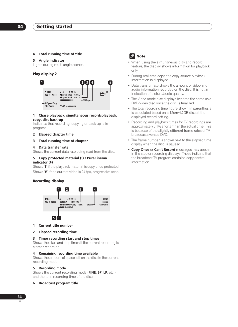 Getting started 04 | Pioneer PRV-9200 User Manual | Page 34 / 124