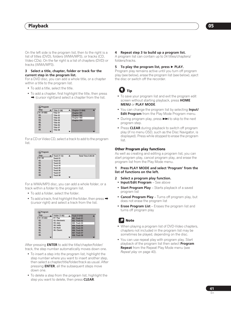 Playback 05 | Pioneer PRV-9200 User Manual | Page 41 / 124