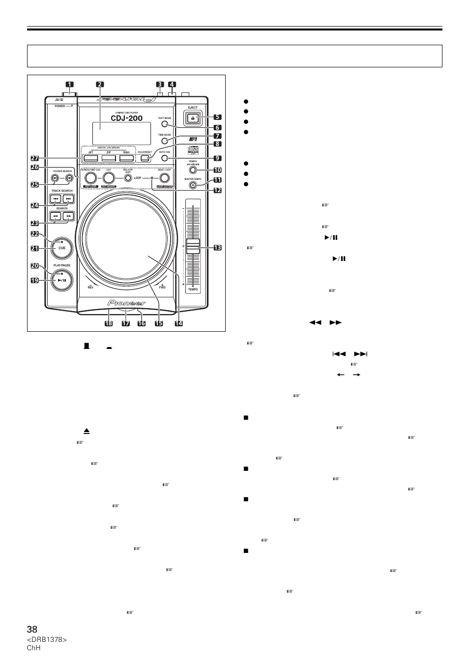 Pioneer CDJ-200 User Manual | Page 38 / 48