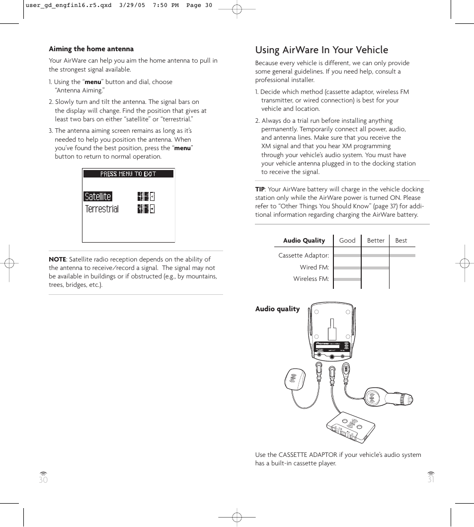 Using airware in your vehicle | Pioneer GEX-AIRWARE1 User Manual | Page 16 / 23