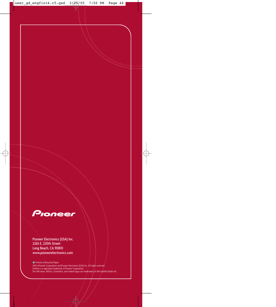 Pioneer GEX-AIRWARE1 User Manual | Page 23 / 23