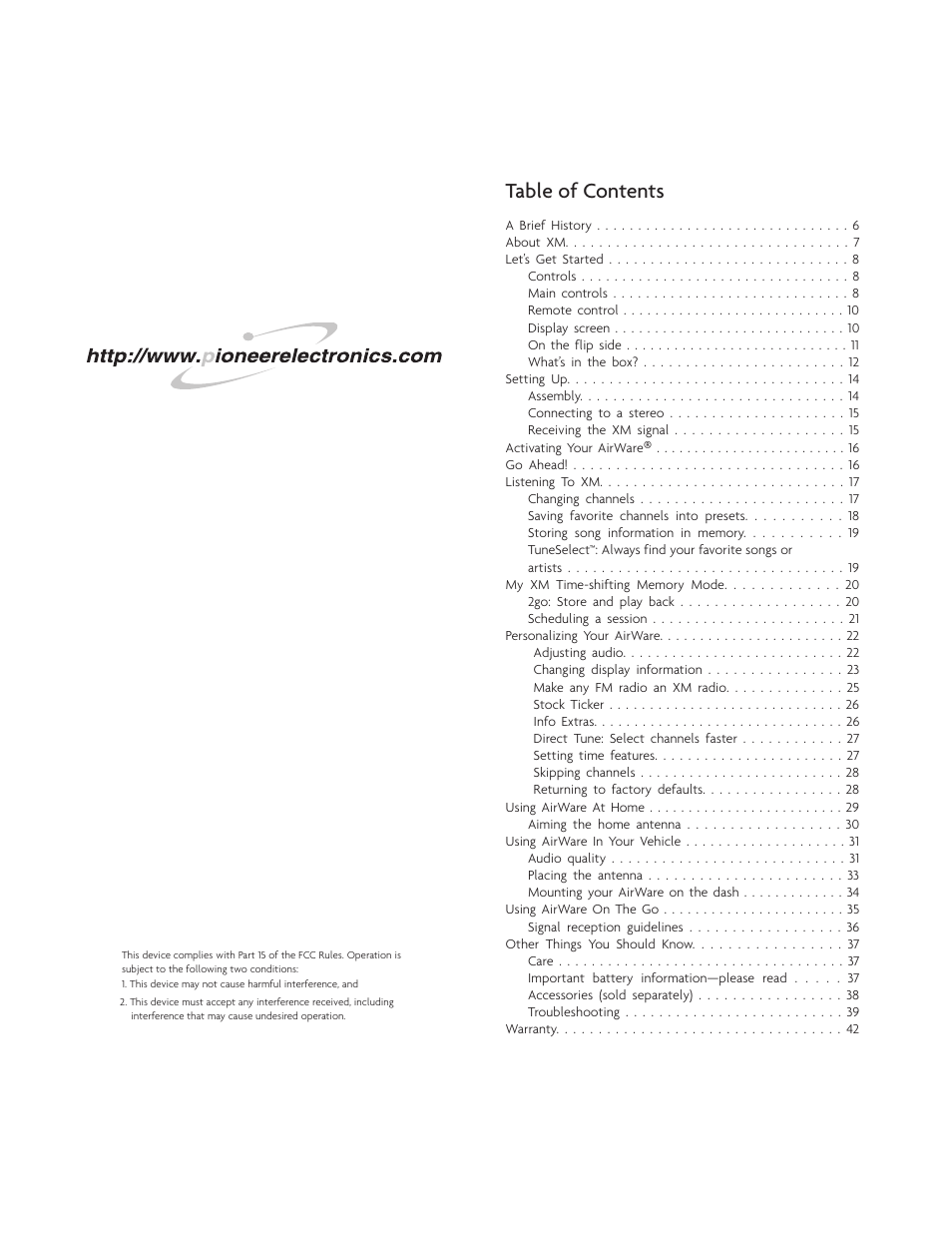 Pioneer GEX-AIRWARE1 User Manual | Page 3 / 23