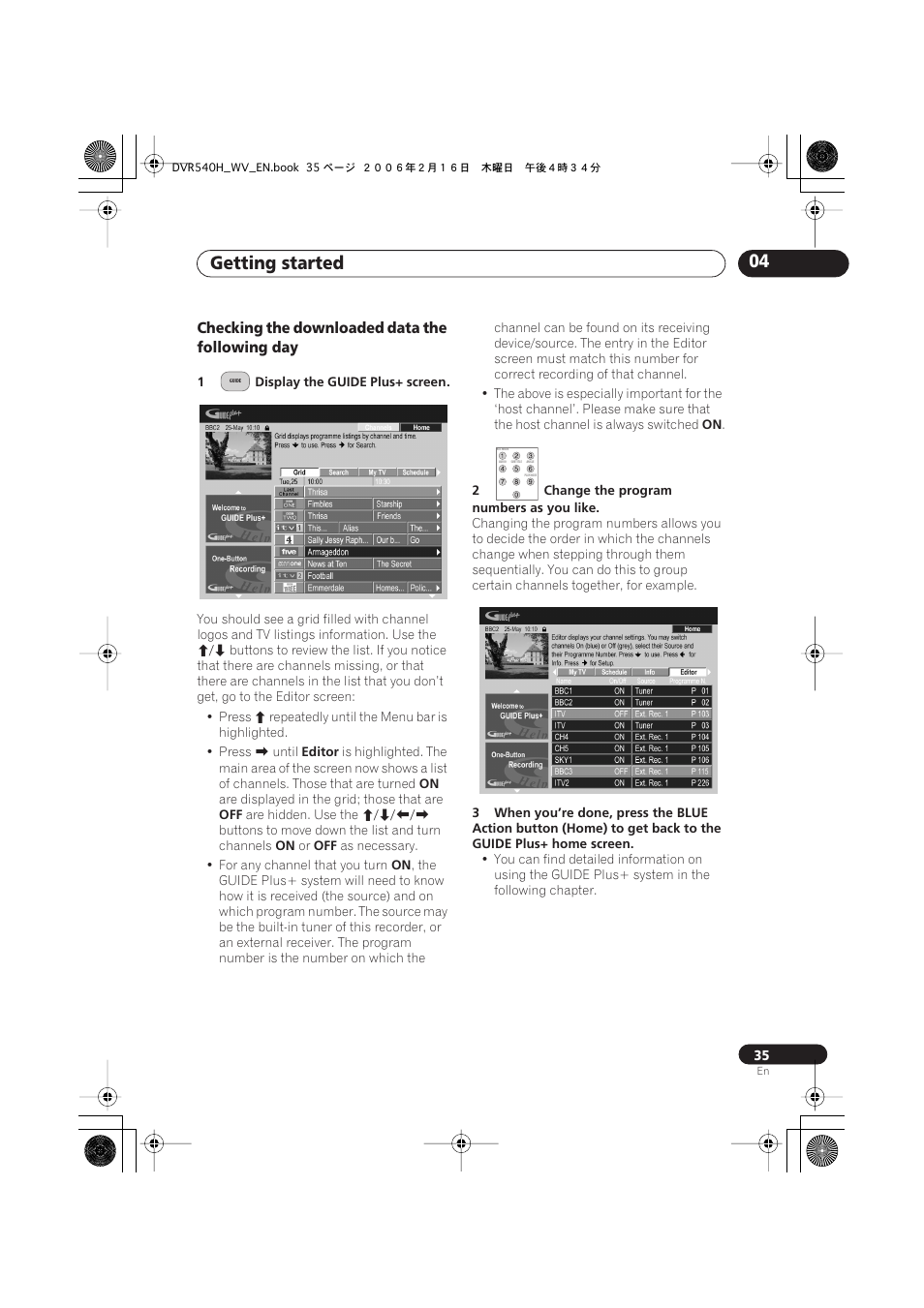 Getting started 04 | Pioneer DVR-440H-S User Manual | Page 35 / 144