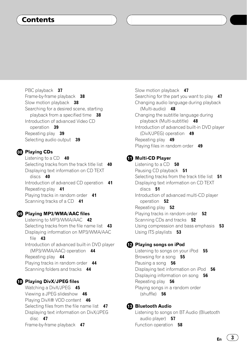 Pioneer SUPERTUNERIIID+ AVH-P7850DVD User Manual | Page 3 / 132