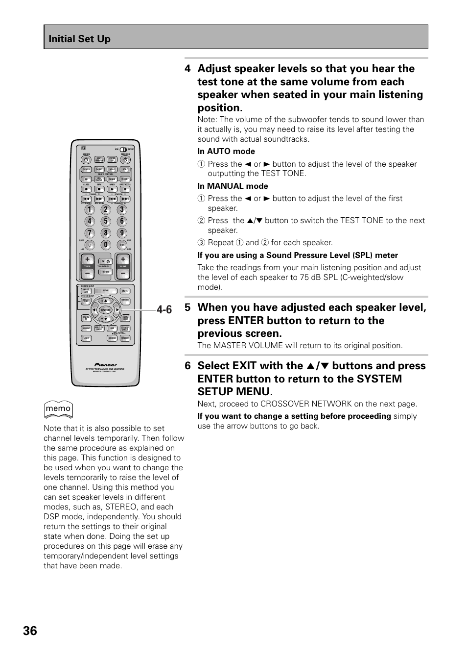Initial set up | Pioneer VSX-D909S User Manual | Page 36 / 92