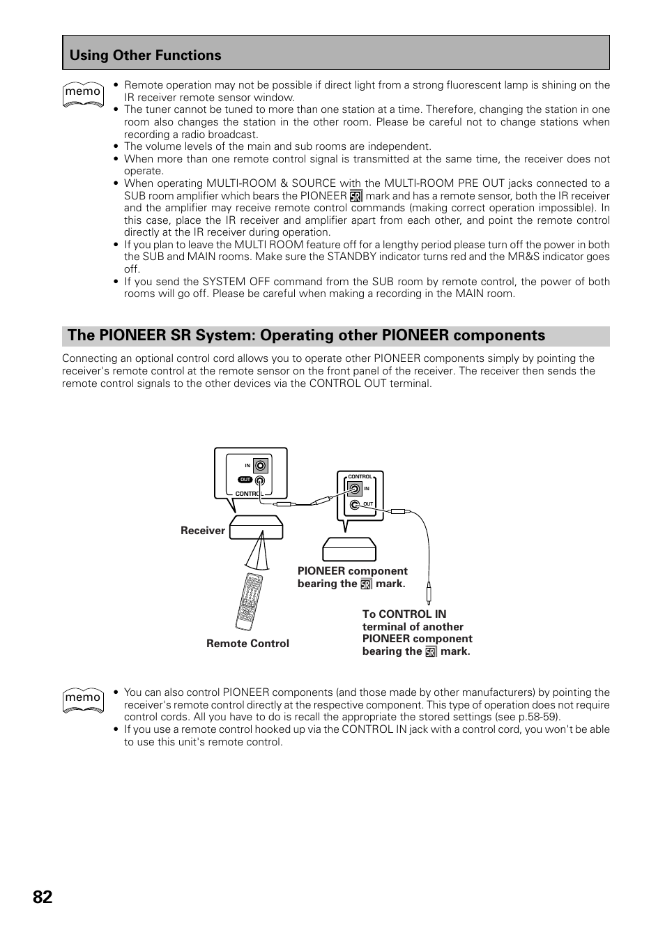 Using other functions | Pioneer VSX-D909S User Manual | Page 82 / 92