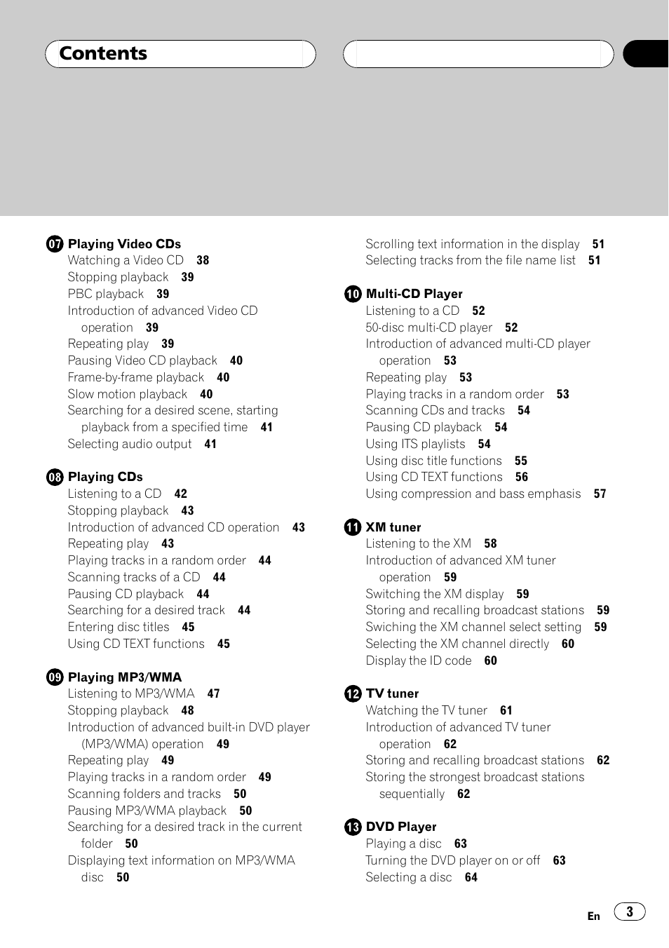 Pioneer AVH-P6600DVD User Manual | Page 3 / 114