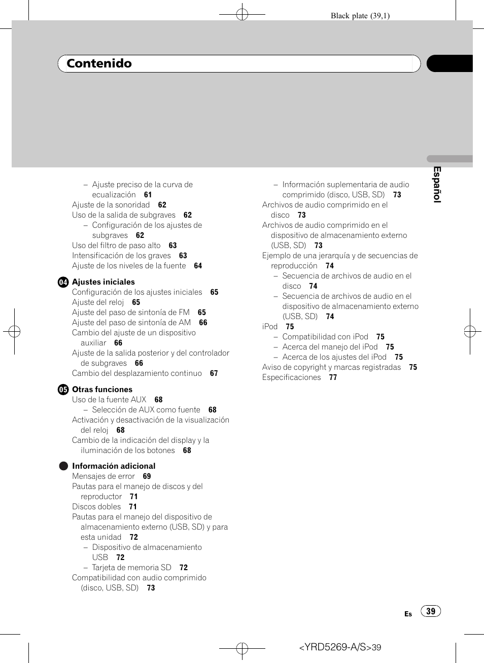 Pioneer Super Tuner III D DEH-3100UB User Manual | Page 39 / 112
