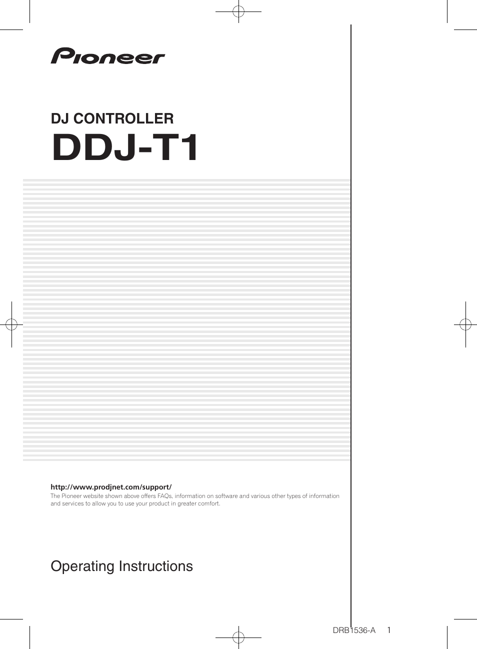 Pioneer DDJ-T1 User Manual | 32 pages