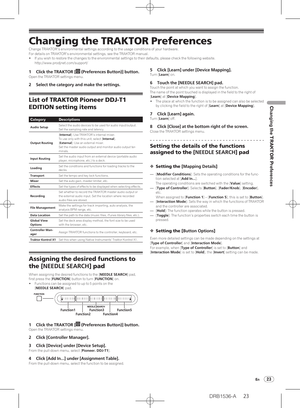 Changing the traktor preferences | Pioneer DDJ-T1 User Manual | Page 23 / 32