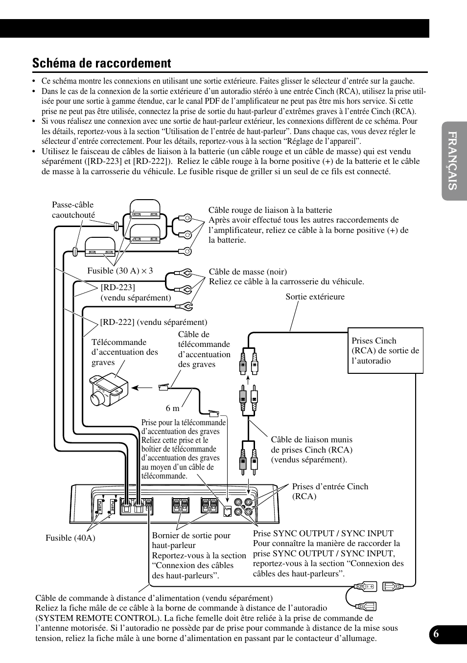 Schéma de raccordement | Pioneer PRS-D1000M User Manual | Page 23 / 50
