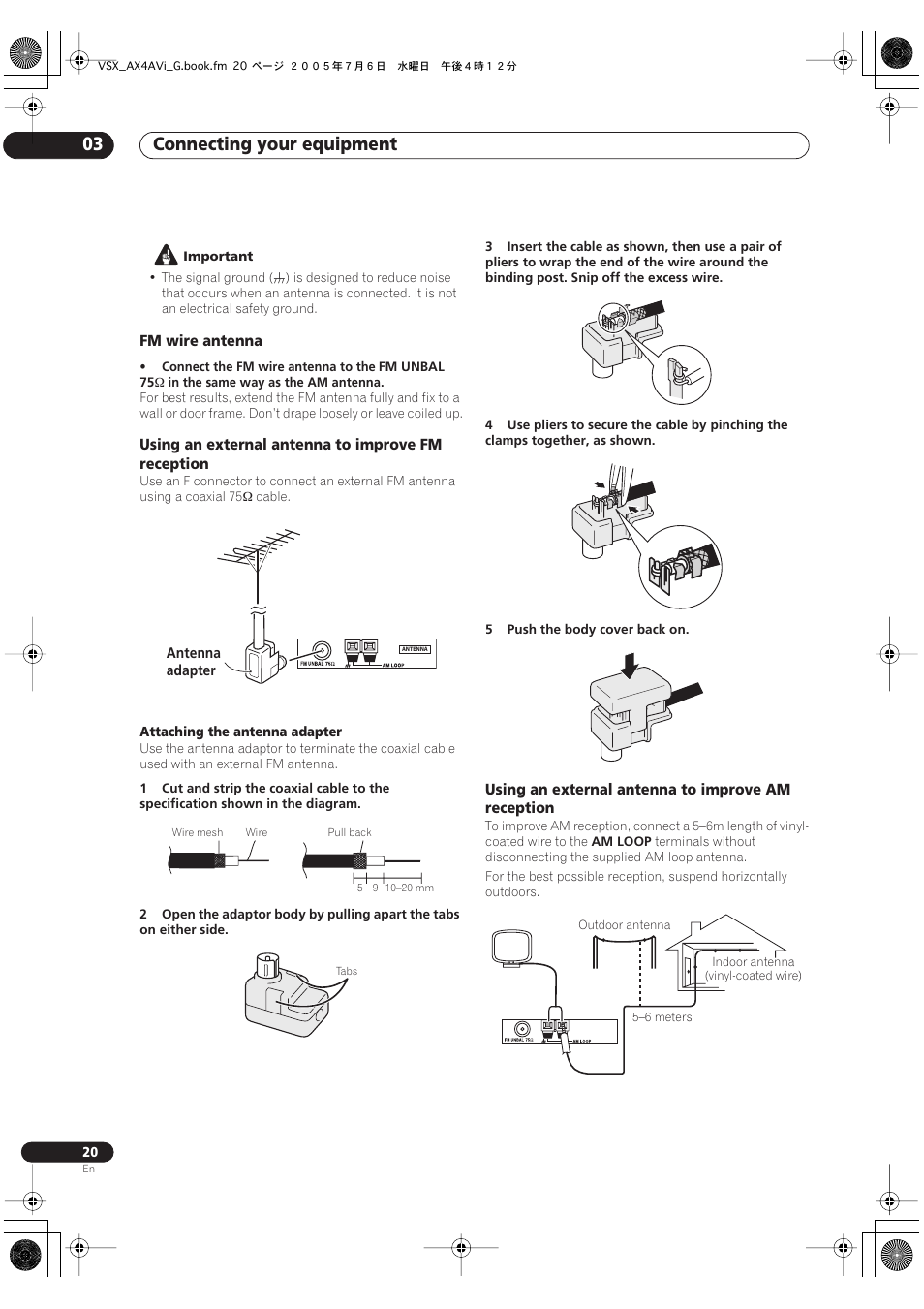 Connecting your equipment 03 | Pioneer VSX-AX4AVi-G User Manual | Page 20 / 87