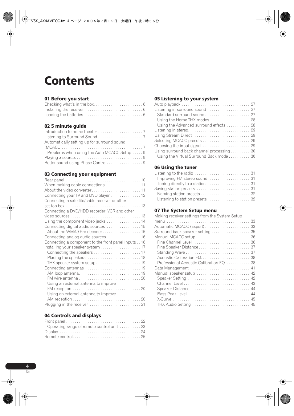 Pioneer VSX-AX4AVi-G User Manual | Page 4 / 87