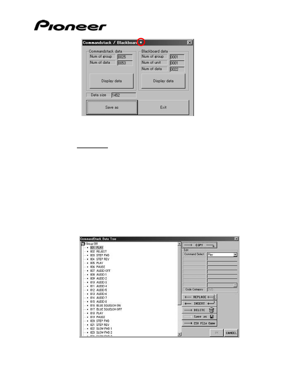 Pioneer DataMan 2Serial Communication Tool for Pioneer Industrial DVD Video Player DVD-V7400 User Manual | Page 25 / 39