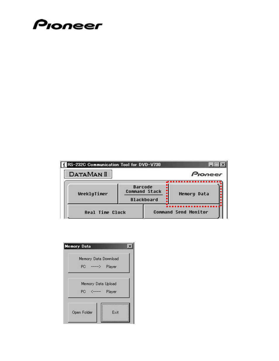 3 memory data management, Memory data management | Pioneer DataMan 2Serial Communication Tool for Pioneer Industrial DVD Video Player DVD-V7400 User Manual | Page 29 / 39