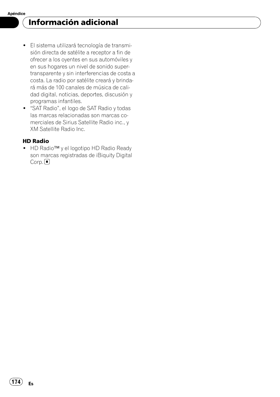 Información adicional | Pioneer DEH-P3100UB User Manual | Page 174 / 177