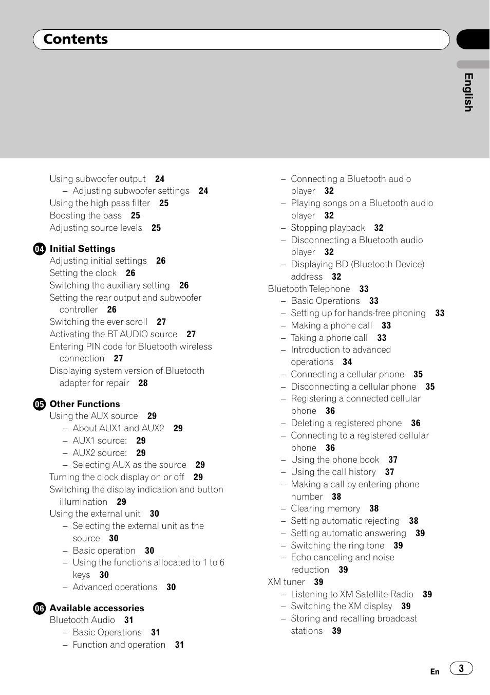 Pioneer DEH-P3100UB User Manual | Page 3 / 177