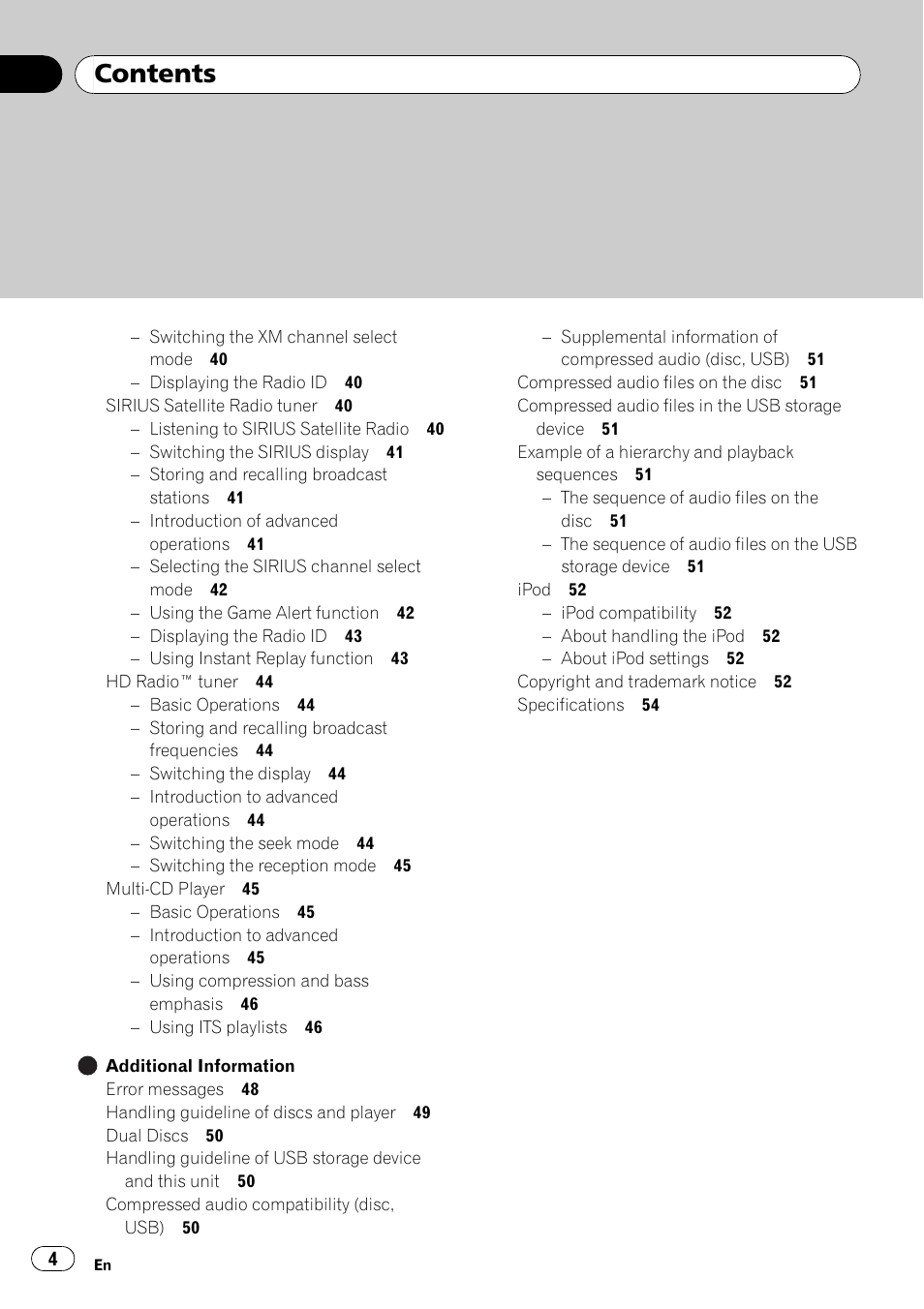Pioneer DEH-P3100UB User Manual | Page 4 / 177