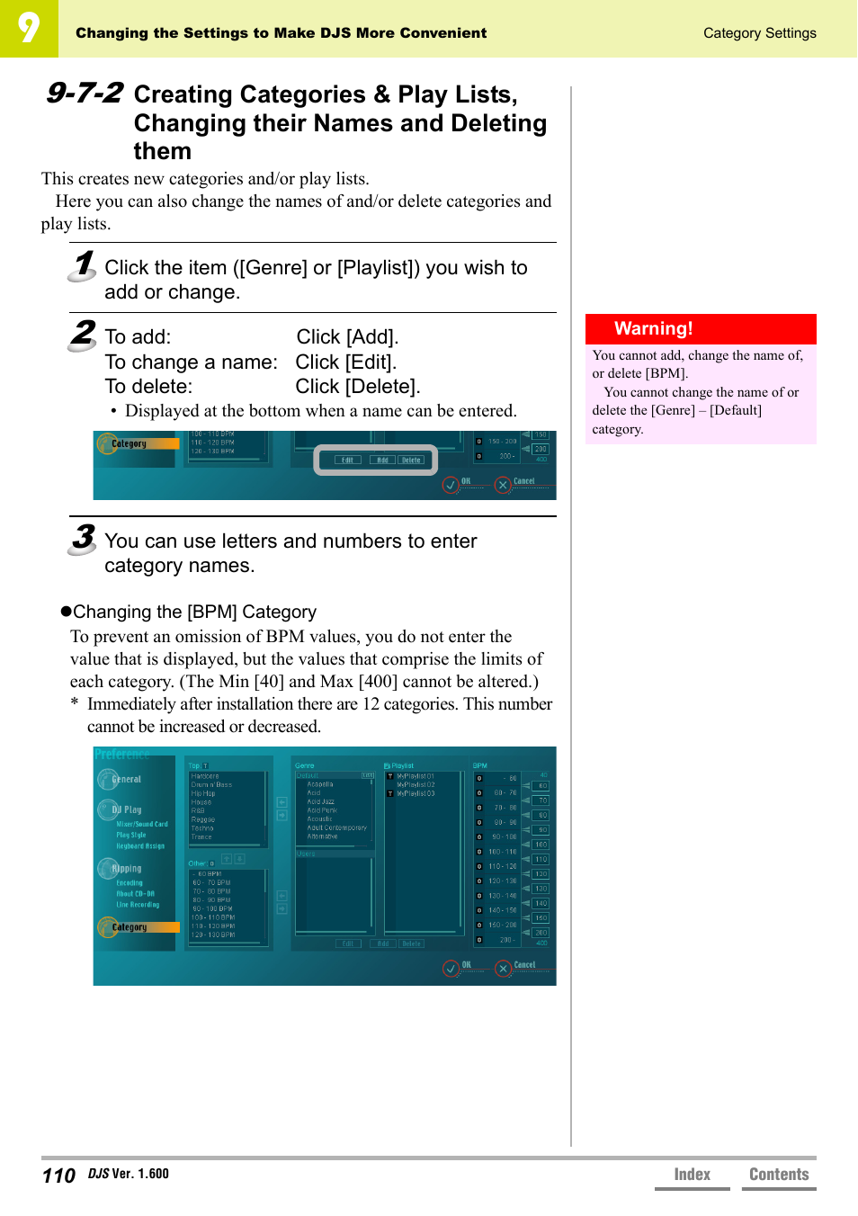 7-2 creating categories & play | Pioneer SVJ-DL01 User Manual | Page 110 / 156