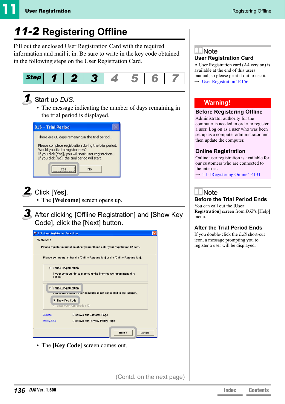 2 registering offline, 2registering offline’ p.136, Registering offline | Pioneer SVJ-DL01 User Manual | Page 136 / 156