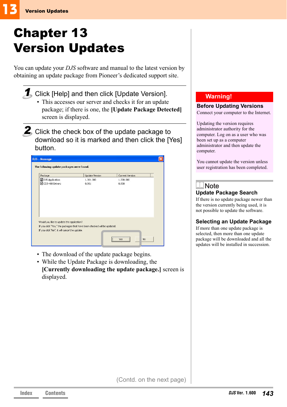 Chapter 13 version updates, P.143 | Pioneer SVJ-DL01 User Manual | Page 143 / 156