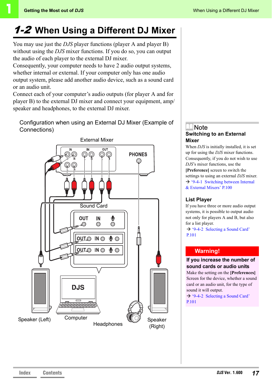 2 when using a different dj mixer, When using a different dj mixer | Pioneer SVJ-DL01 User Manual | Page 17 / 156